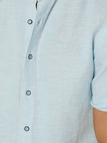 No Excess Regular fit Button Up Shirt in Blue