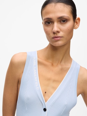 Karl Lagerfeld Knit dress ' Strickkleid mit Logo ' in Blue