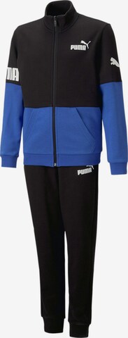 PUMA Jogginganzug in Schwarz: predná strana