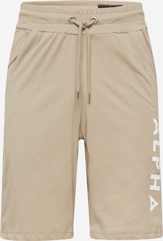 Pantalon ALPHA INDUSTRIES en beige : devant