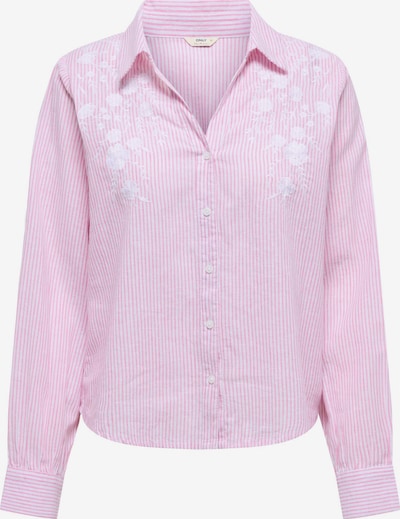 ONLY Blusa 'ONLCosima' en rosa / blanco, Vista del producto