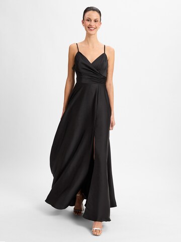 Robe de soirée Laona en noir : devant