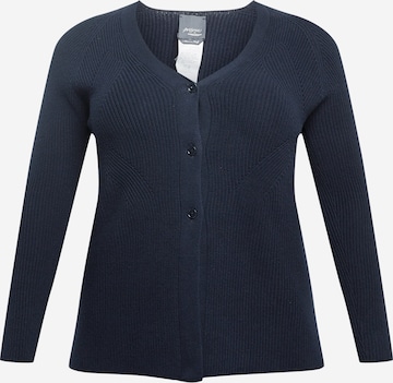 Persona by Marina Rinaldi Knit Cardigan 'MILANO' in Blue: front