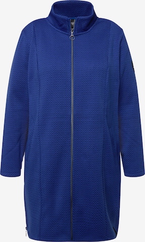 Ulla Popken Between-Seasons Coat in Blue: front