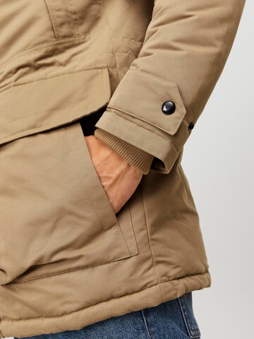 JACK & JONES Winter parka 'Clip' in Brown