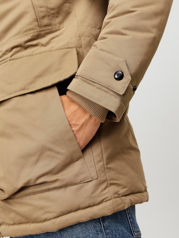 JACK & JONES Zimska jakna 'Clip' | rjava barva