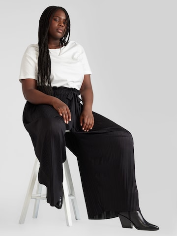 ABOUT YOU Curvy Wide leg Pants 'Elena' in Black