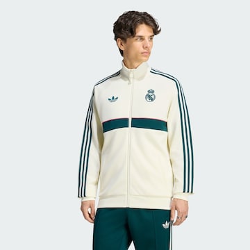 ADIDAS PERFORMANCE Sports sweat jacket 'Real Madrid Originals' in Beige: front