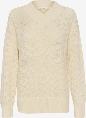 Pull-over SOAKED IN LUXURY en beige : devant