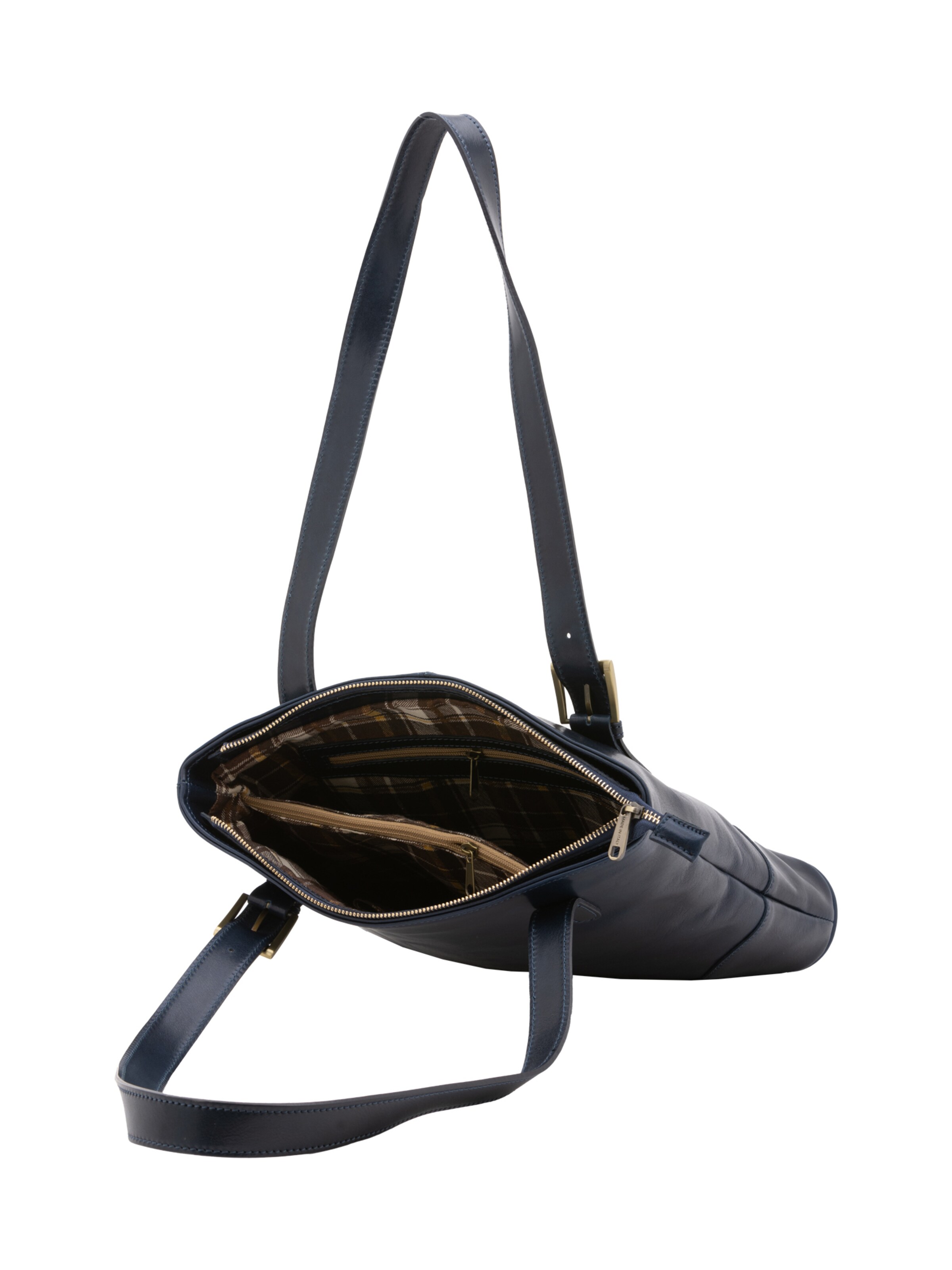 Borsa a spalla 'Borsa a Spalla Donna Pelle Vacchetta - Chiusura Zip' di I Fratelli in blu