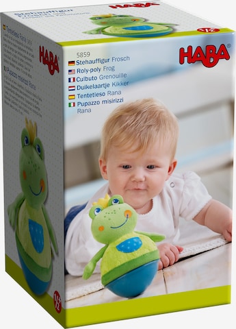 HABA Stoffpuppe ' Stehauffigur Frosch ' in Grün: Vorderseite