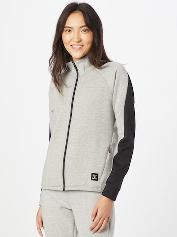 Hummel Athletic Zip-Up Hoodie 'Essi' in Grey: front