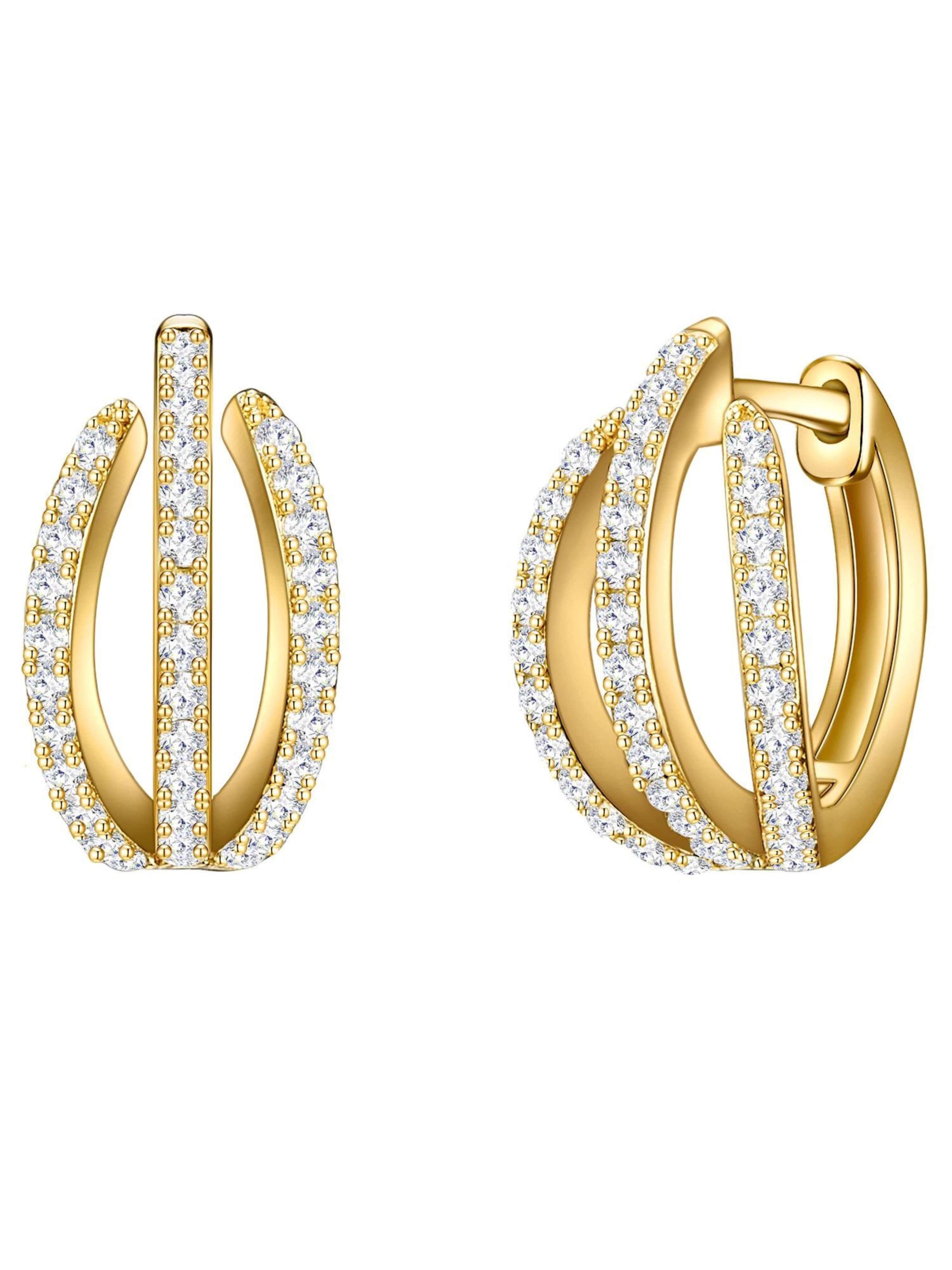 Trilani Oorbellen in Goud: voorkant