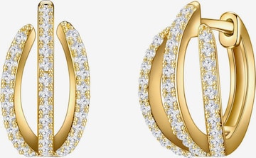 Trilani Earrings in Gold: front