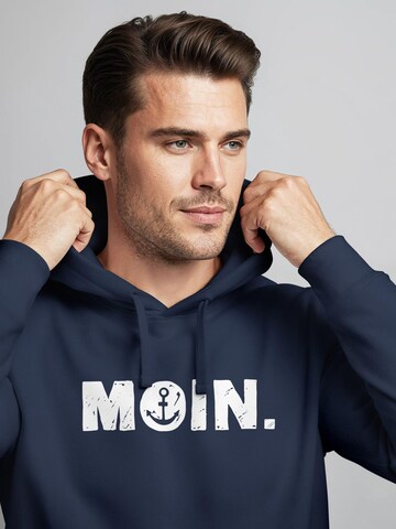 Neverless Sweatshirt 'Moin Anchor' in Blue