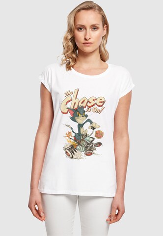 ABSOLUTE CULT T-Shirt 'Tom and Jerry - The Chase Is On' in Weiß: Vorderseite