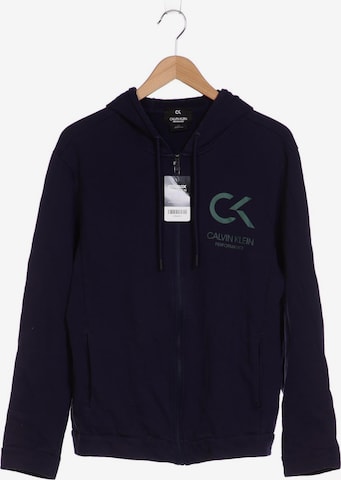 Calvin Klein Sweatshirt & Zip-Up Hoodie in L in Blue: front