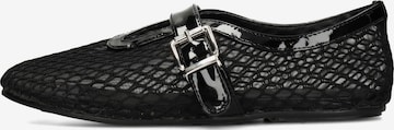 POSH by Poelman Ballerina met riempjes 'Jenny' in Zwart: voorkant
