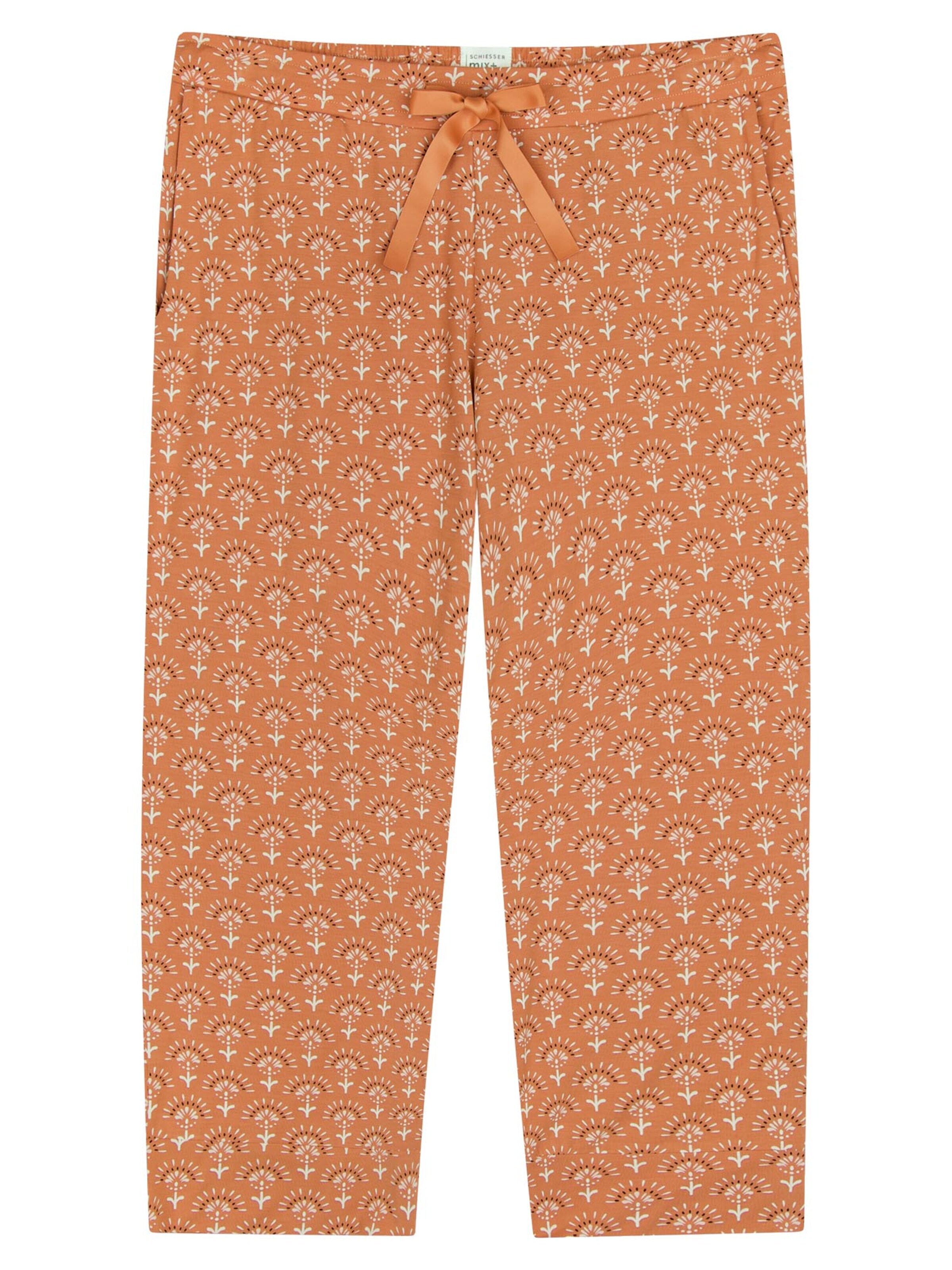 SCHIESSER Pajama Pants 'Mix & Relax' in Orange: front