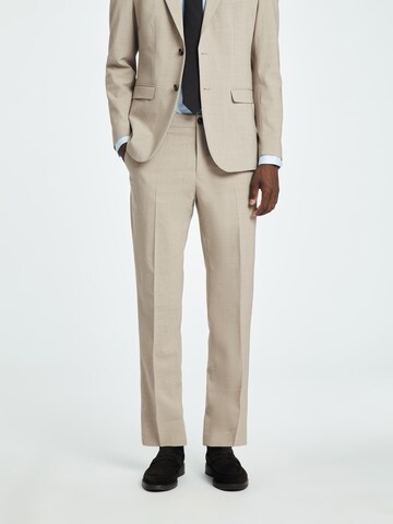 SELECTED HOMME Bukser med fals i beige: forside