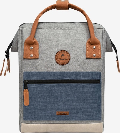 Cabaia Backpack in Cream / mottled blue / Cognac / mottled grey, Item view