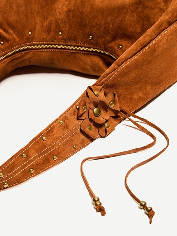 Sac bandoulière Bershka en marron