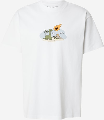 Marškinėliai 'Impact' iš Carhartt WIP, spalva – šviesiai mėlyna / alyvuogių spalva / omarų spalva / balta, Prekių apžvalga