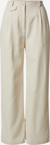 LeGer by Lena Gercke Wide leg Pleat-front trousers 'Cathleen' in Beige: front