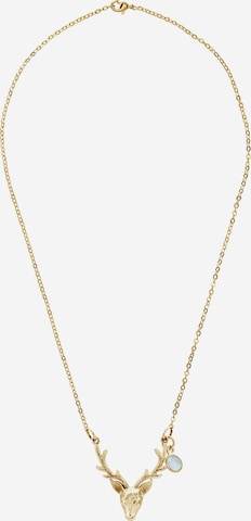 Gemshine Necklace 'Alpin Hirsch' in Gold: front