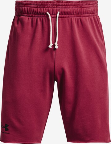 UNDER ARMOUR Workout Pants 'Rival' in Red: front