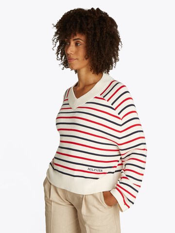 TOMMY HILFIGER Svetr – bílá: přední strana