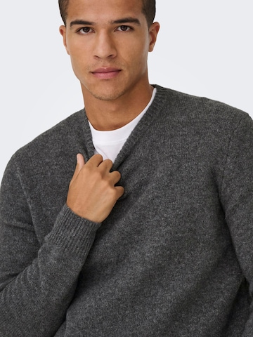 Pull-over 'ONSRAY' Only & Sons en gris