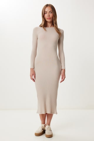 Happiness İstanbul - Vestido de malha em bege: frente