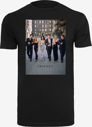 T-Shirt 'Champagne And Flowers' F4NT4STIC en noir : devant