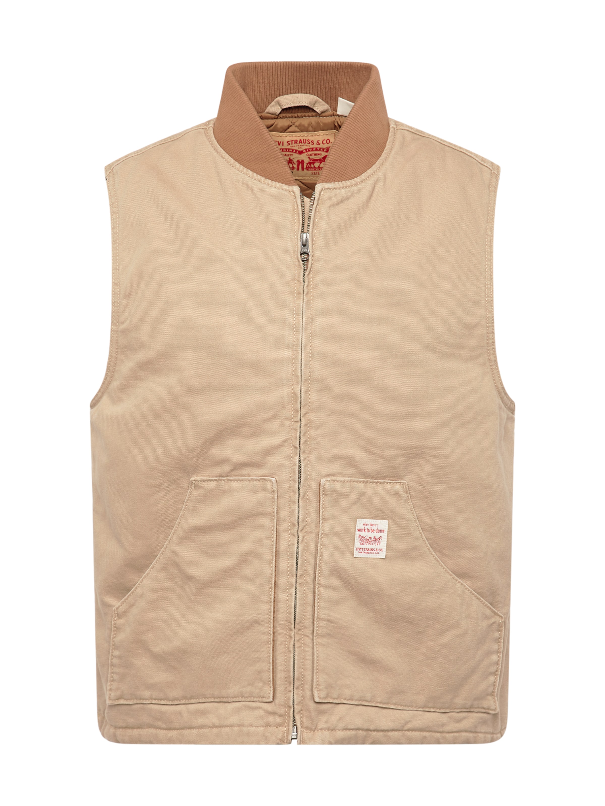 LEVI'S ® - Colete 'Sansome Vest' em bege: frente