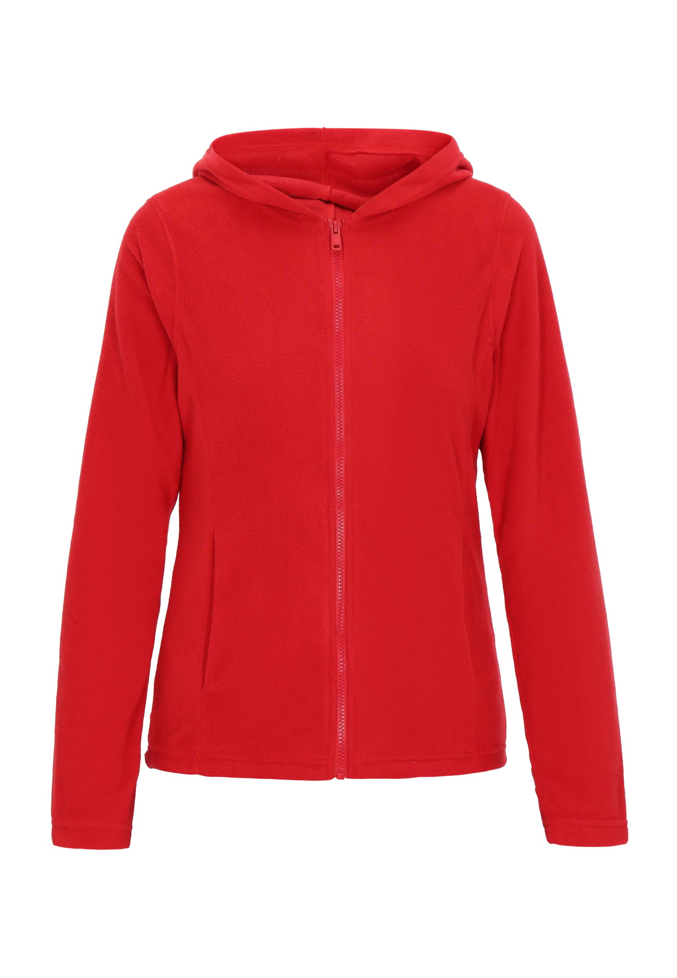 Veste en polaire swirly en rouge : devant