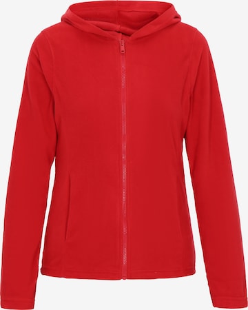 Veste en polaire swirly en rouge : devant