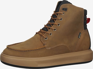 FRETZ MEN Lace-Up Boots in Brown: front
