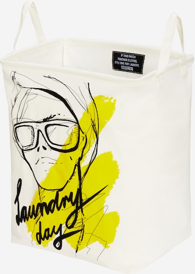 Cesta per il bucato 'Comfy Square Large' ABOUT YOU di colore limone / nero / offwhite, Visualizzazione prodotti