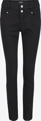 Angels Skinny Jeans in Black: front