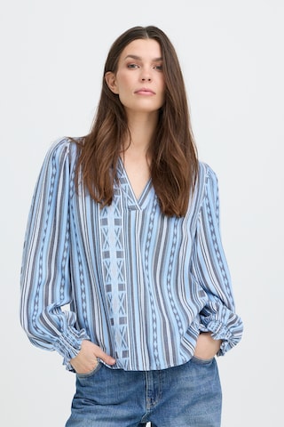 Pulz Blouse 'Alexis' in Blauw: voorkant