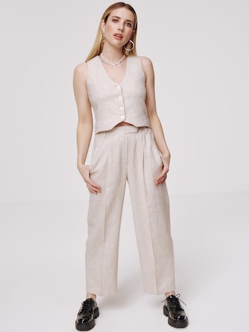 Daahls by Emma Roberts exclusively for ABOUT YOU Loosefit Pantalon 'Isabell' in Beige: voorkant