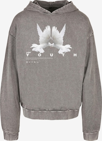 Sweat-shirt Lost Youth en gris : devant