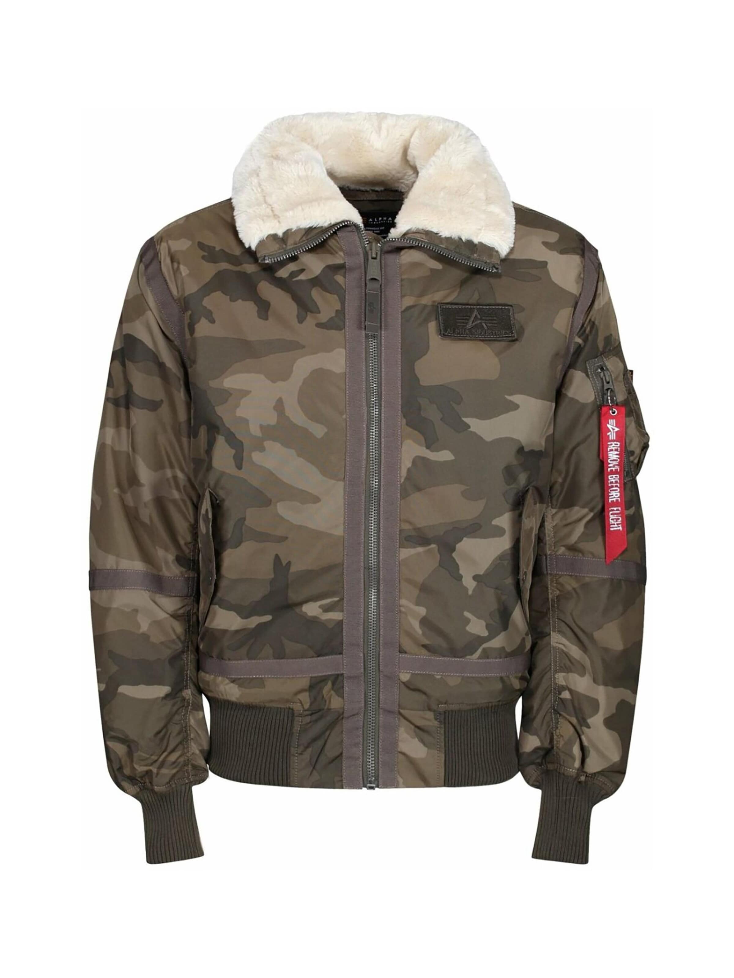 ALPHA INDUSTRIES Winterjacke 'B15-3 TT'‌‌‌‌‌‌‌‌ in Mischfarben: Vorderseite