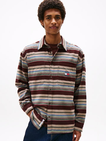 Regular fit Camicia di Tommy Jeans in marrone: frontale