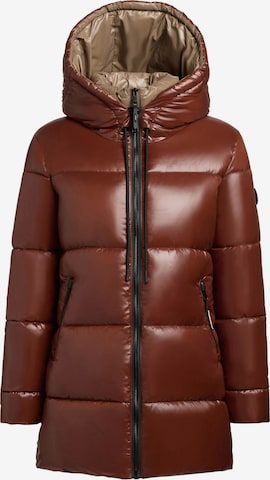 Manteau d’hiver 'Grana-YM' khujo en marron : devant