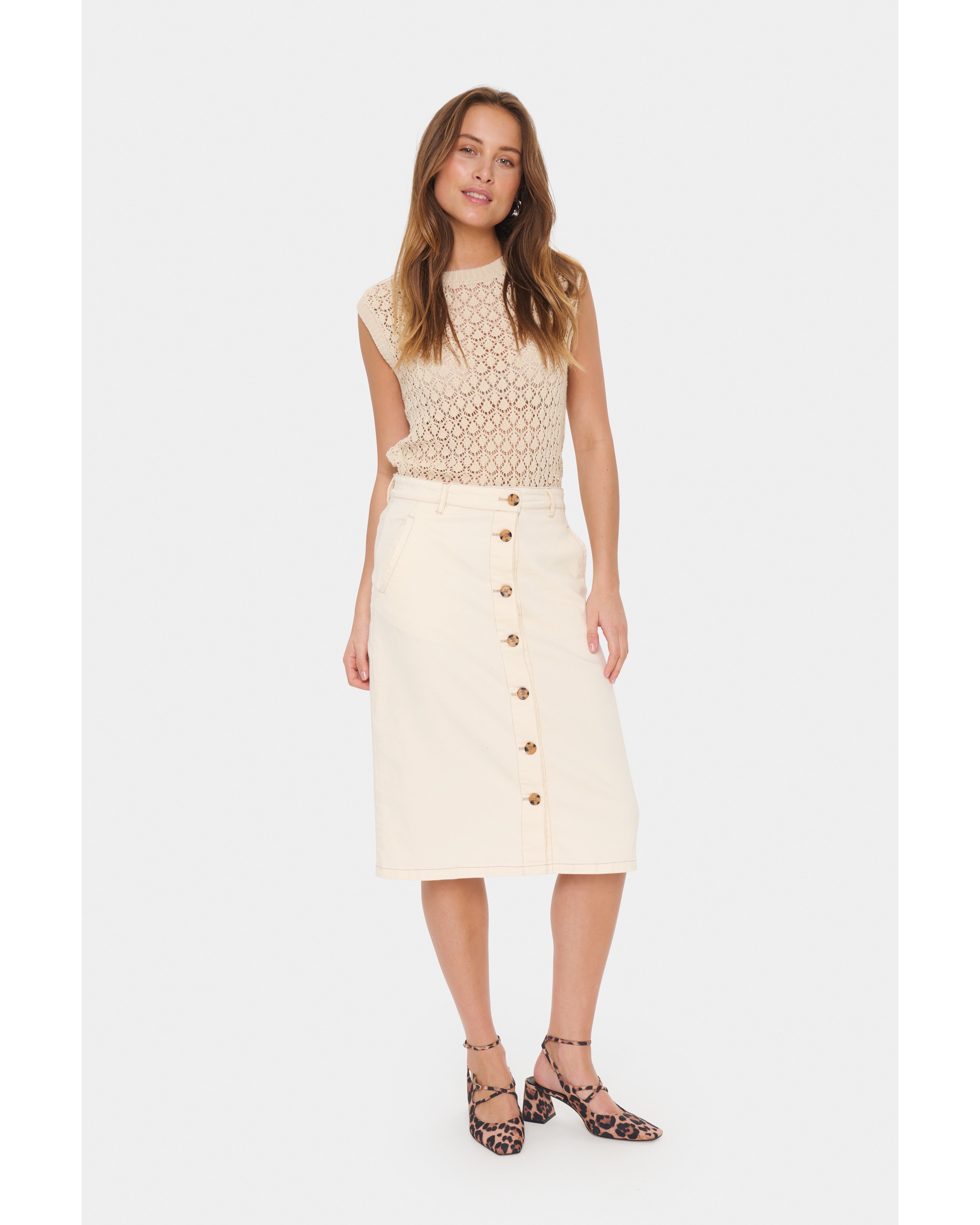 SAINT TROPEZ Skirt 'KayoSZ' in White: front