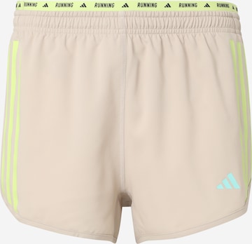 ADIDAS PERFORMANCE Regular Urheiluhousut 'Own the Run' värissä beige: etupuoli