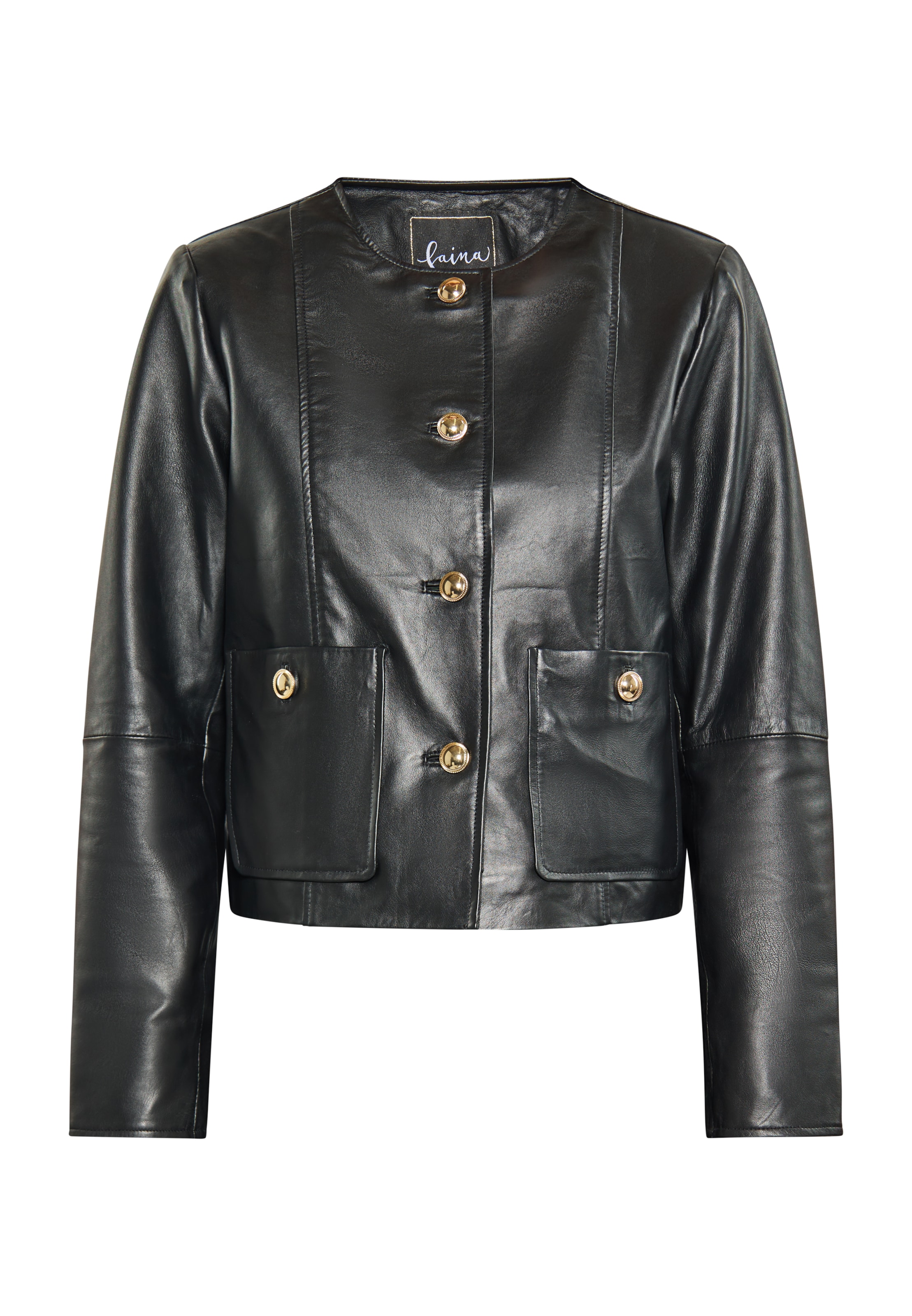 faina Φθινοπωρινό και ανοιξιάτικο μπουφάν σε μαύρο: μπροστά