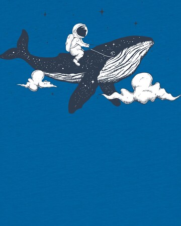 T-Shirt 'Spacewhale' watabout.kids en bleu